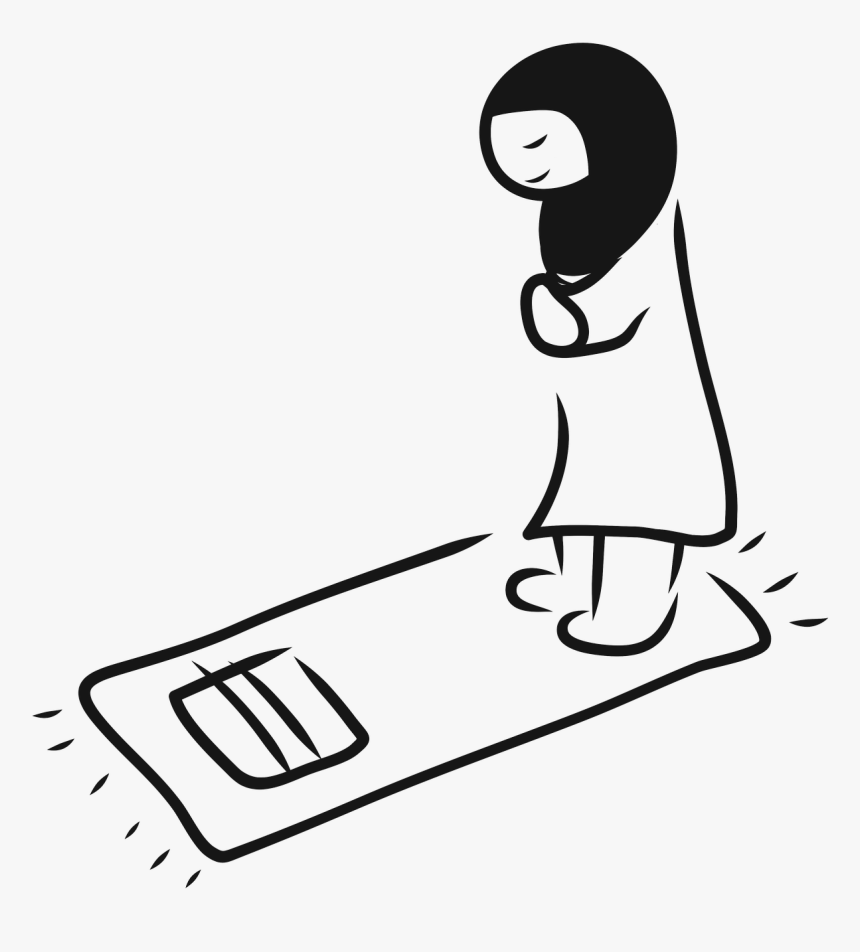 Are The Prayer Positions Different For Women Than Men - Pray Clipart Black And White, HD Png Download