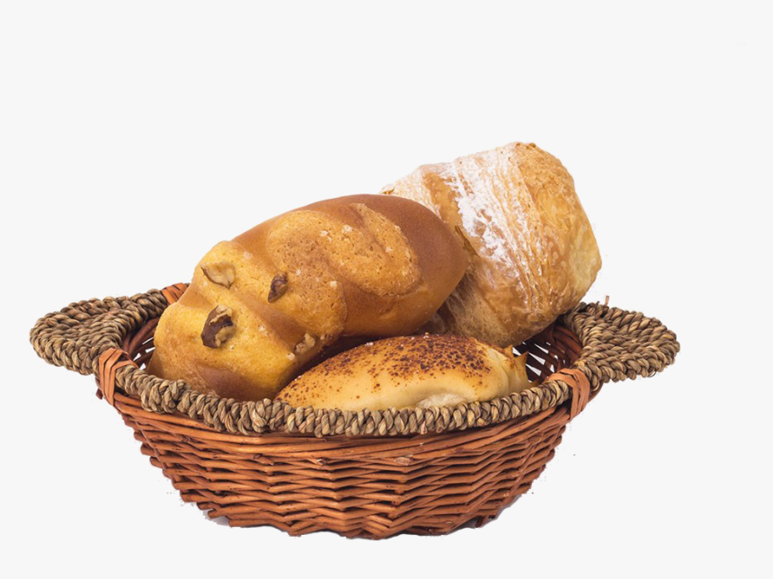 Croissant Basket Of Bread Breakfast Pain Au Chocolat - Croissant, HD Png Download