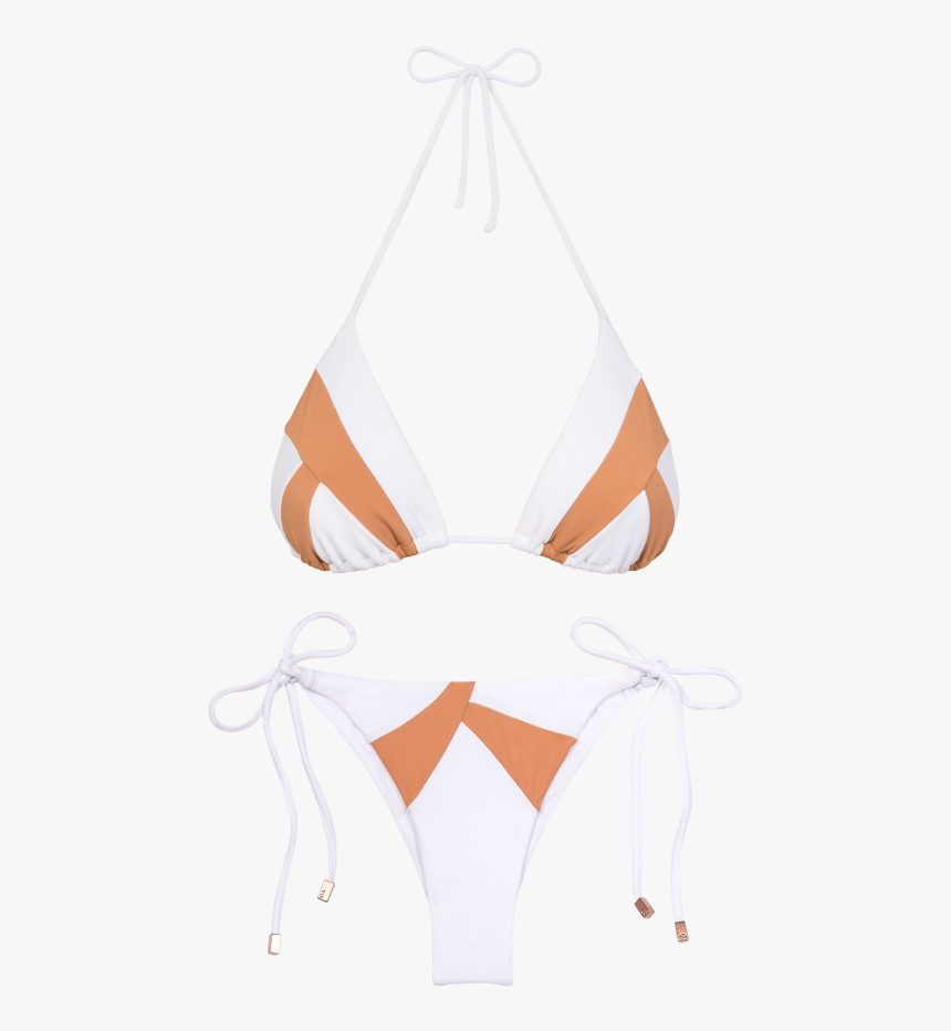 White Wave Triangle Bikini - Lingerie Top, HD Png Download