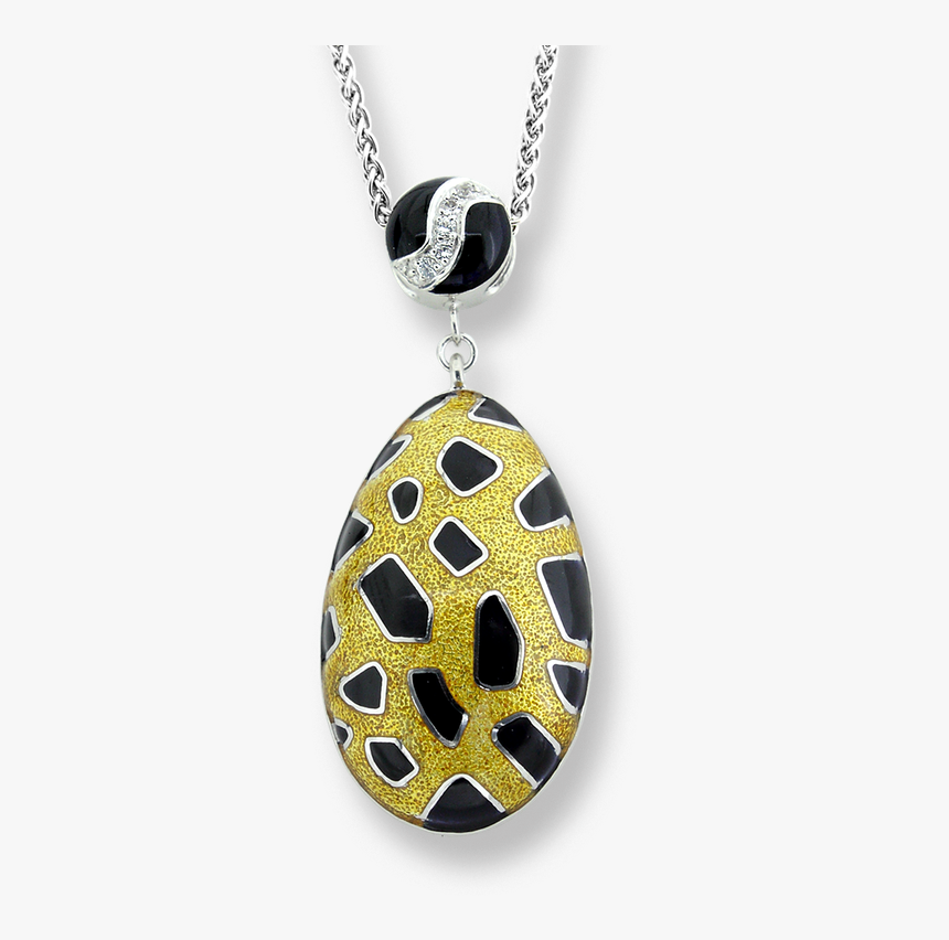 Nicole Barr Designs Sterling Silver Leopard Spots Necklace-yellow - Locket, HD Png Download