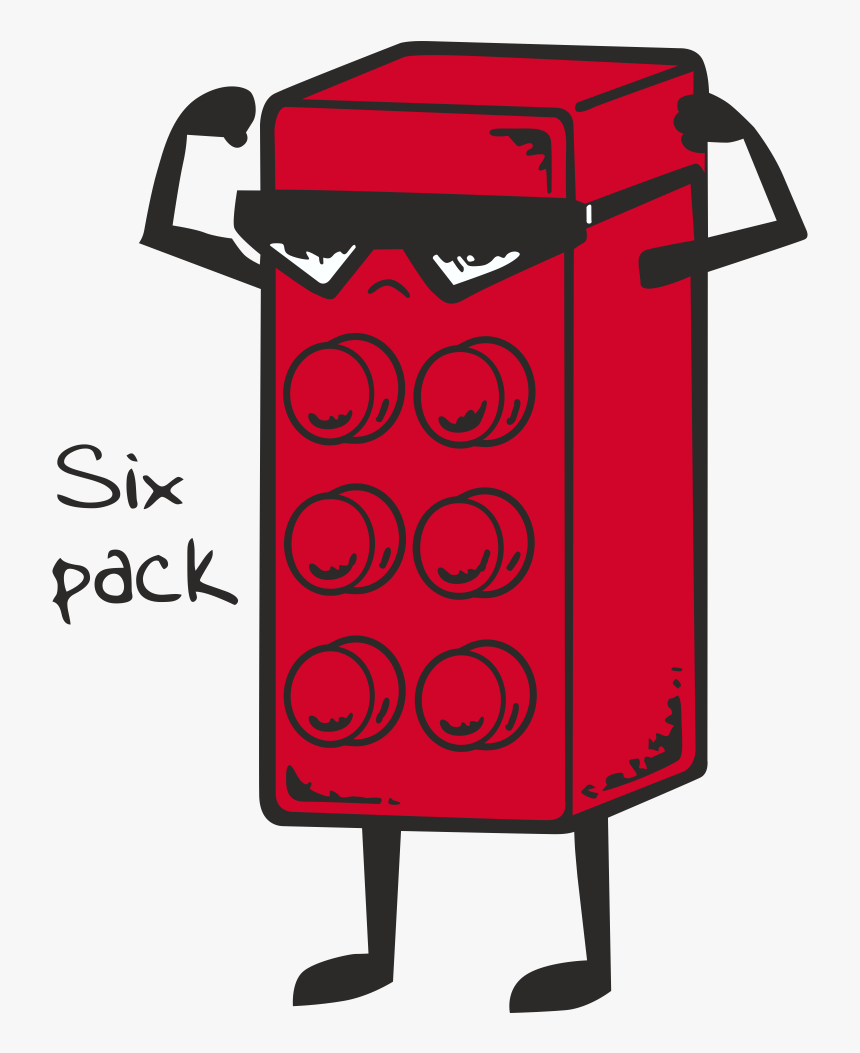 Six Pack Brick - Lego Six Pack, HD Png Download