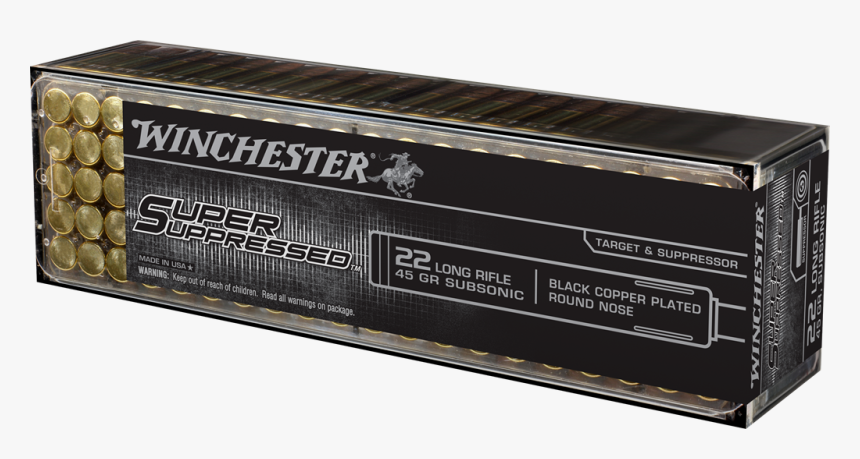 Sup22lr Box Image - Winchester Super Suppressed 22lr, HD Png Download