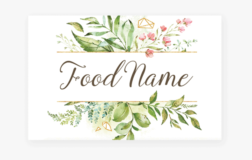 Watercolor Baby Shower Food Tent Cards By Littlesizzle, HD Png Download