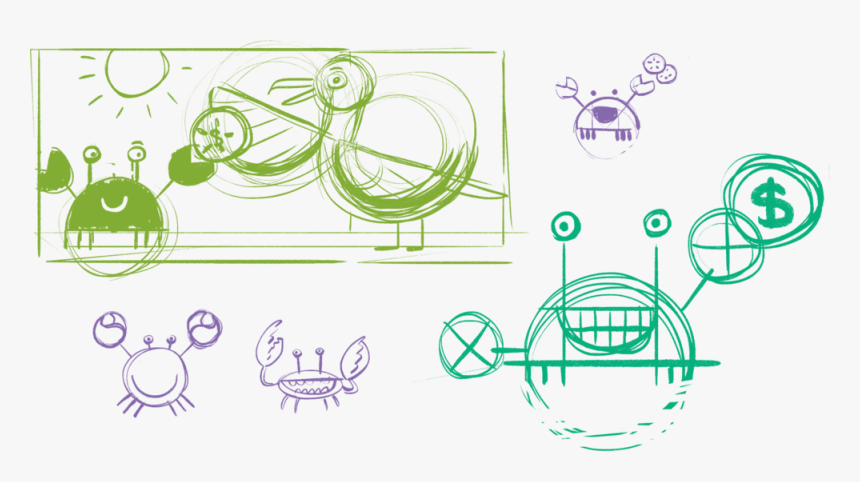 Crabs - Drawing, HD Png Download