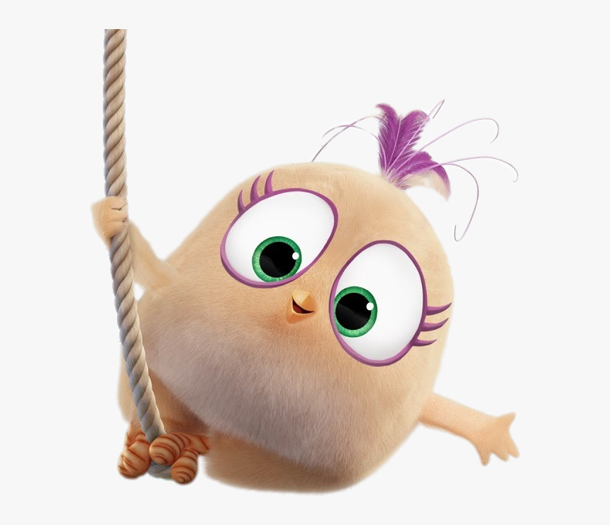 Angry Birds Blues Character Arianna Hanging On Rope - Cat Grabs Treat, HD Png Download