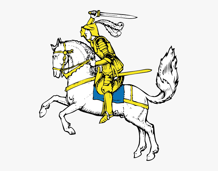 Warrior On Horse Svg Clip Arts - Warrior On A Horse Clipart, HD Png Download