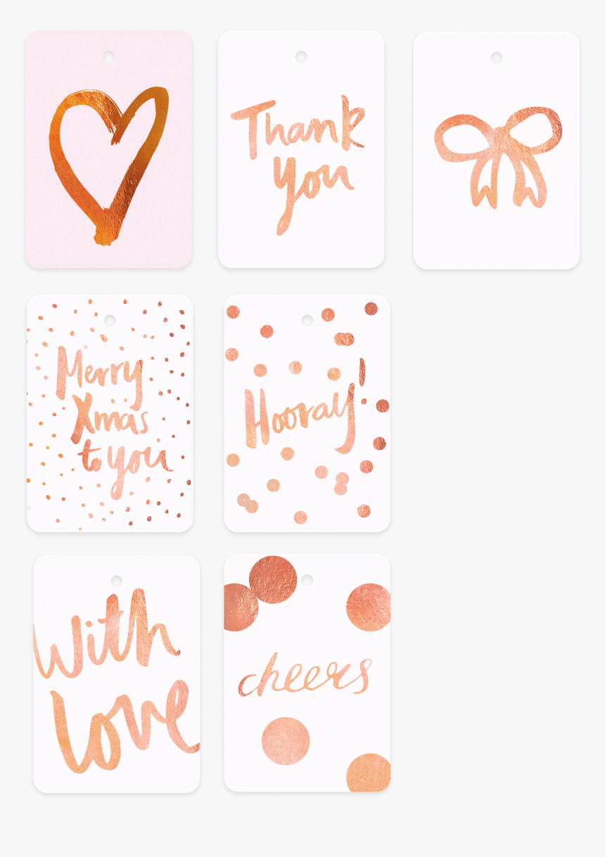 Individual Foiled Gift Tags 
 
 Data Image Id 
 Class - Paper, HD Png Download