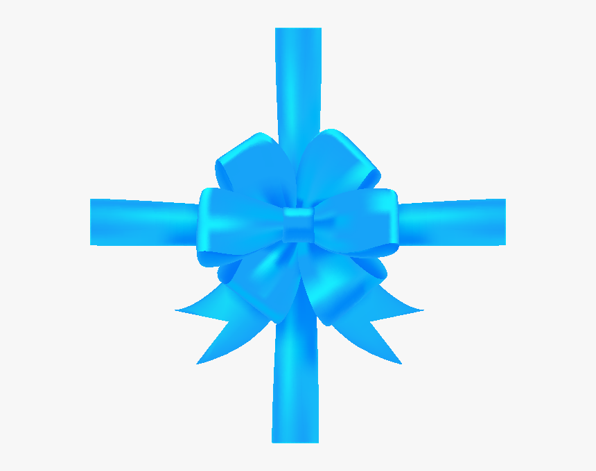 Ribbon Light Blue Icon3 - Bow Vector Png Transparent, Png Download