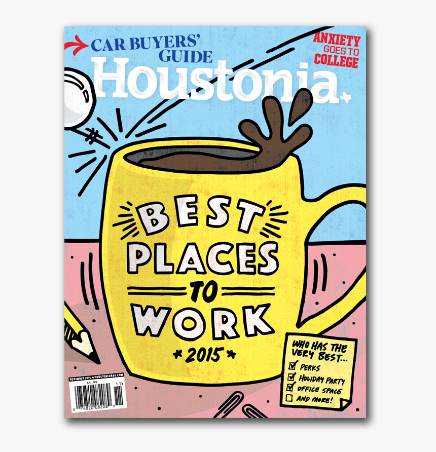 Houstonia Magazine Covers - Best Places To Work Magazine Covwrs, HD Png Download