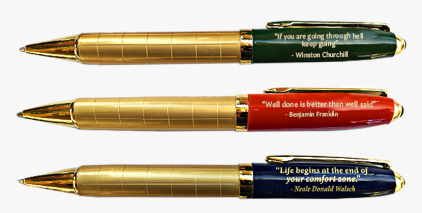 Red Blue Green Pens Laying Down - Brass, HD Png Download