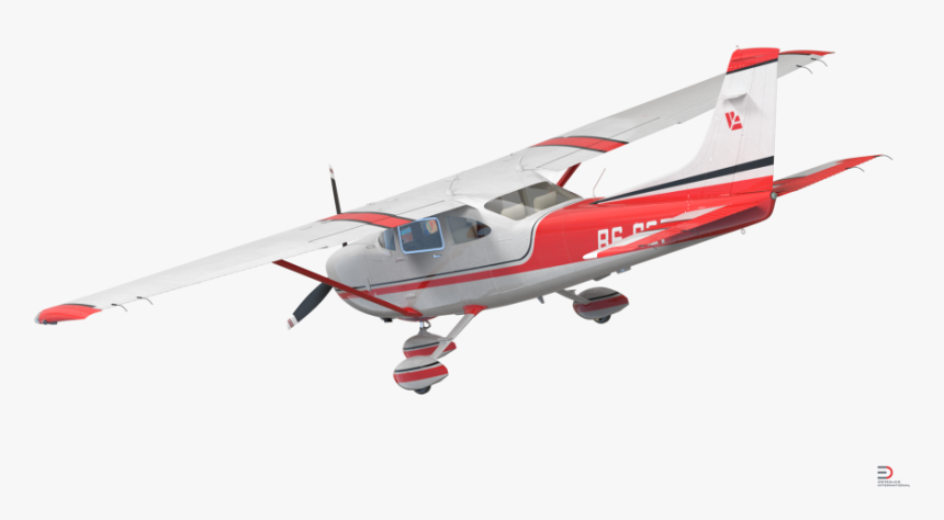 Cessna 182 Skylane Rigged Red Royalty-free 3d Model - Monoplane, HD Png Download