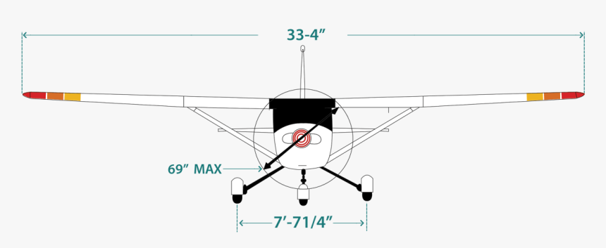 Cessna 172 Front View , Png Download, Transparent Png