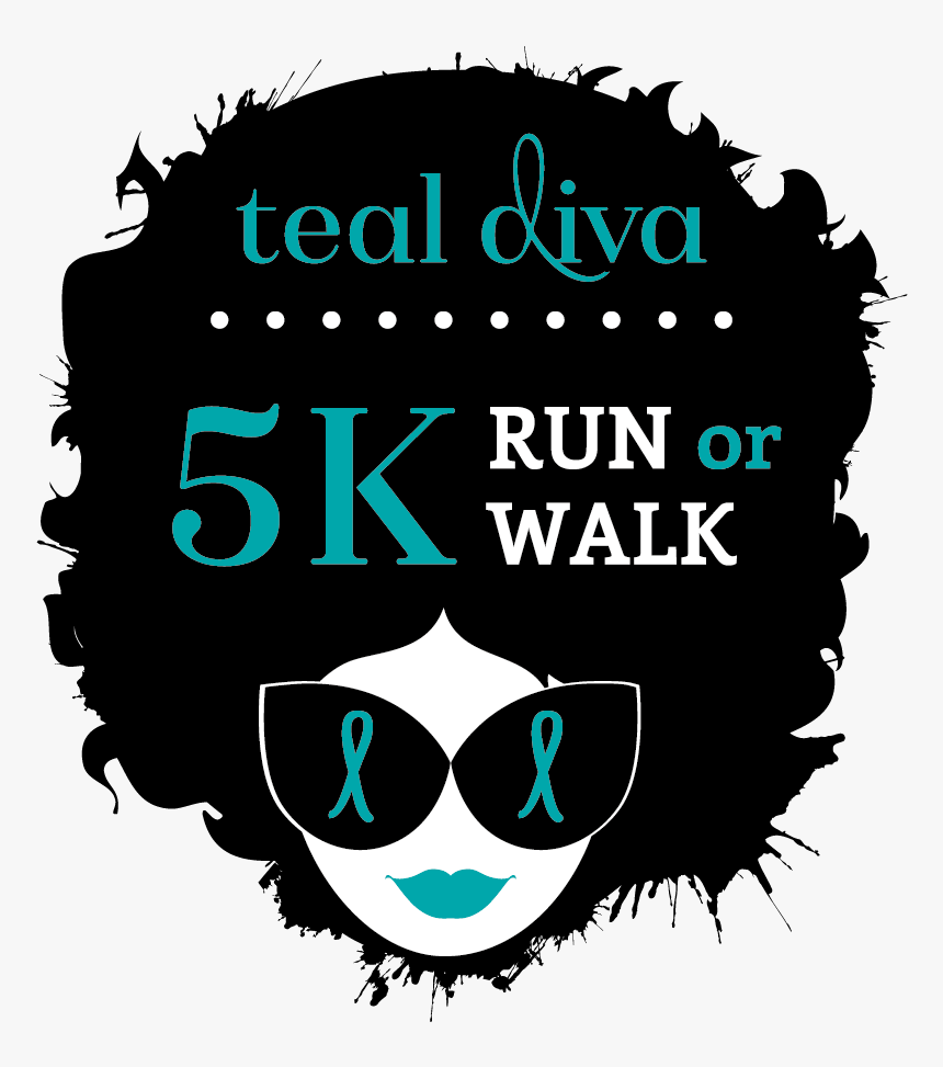 Td-racehead2019 - Teal Diva 5k Charleston, HD Png Download