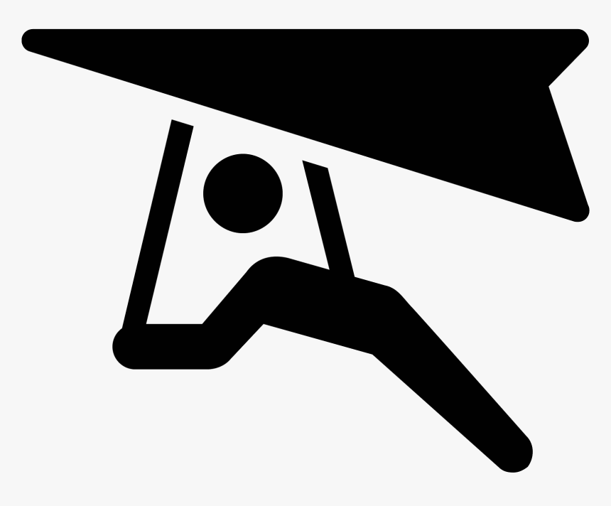 This Image Shows A Hang-glider With A Human Outline - Graphic Design, HD Png Download