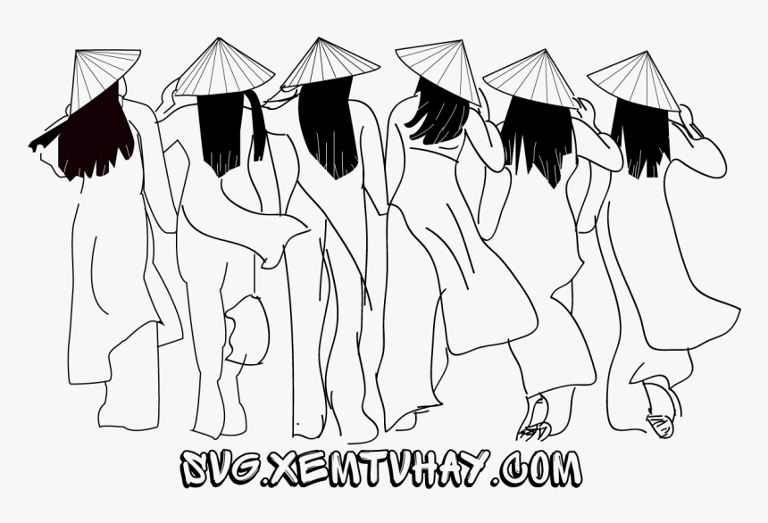 Svg Library Ao Dai Vietnam Svg - Miss Ao Dai Vector, HD Png Download