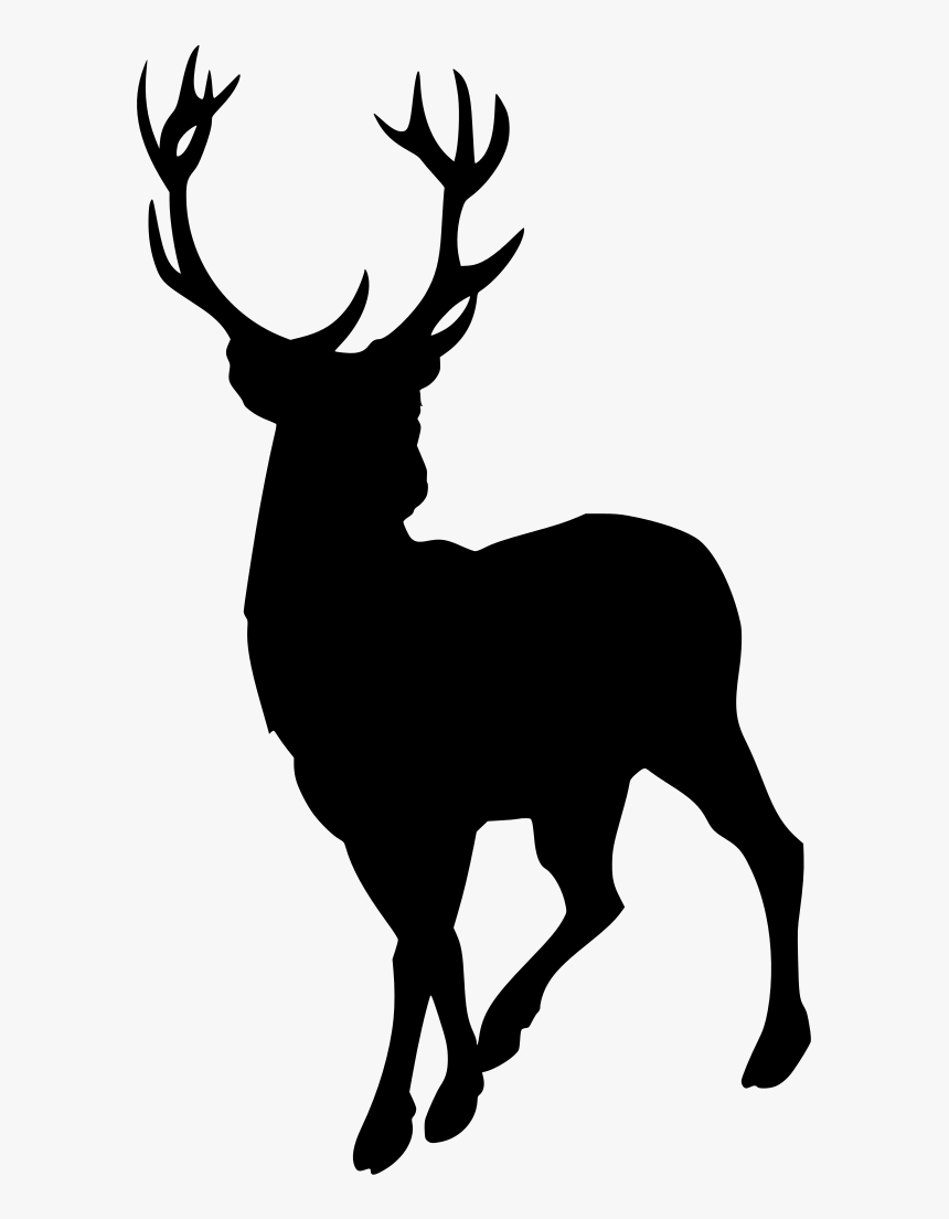 Silhouette Of A Stag, HD Png Download