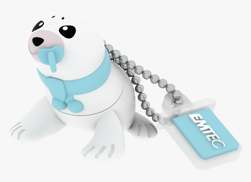 Animalitos Family Baby Seal 3/4 Closed - Emtec Baby Seal 16 Gb Usb, HD Png Download