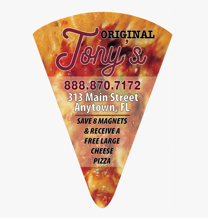 Pizza Slice Shape Magnet - Poster, HD Png Download