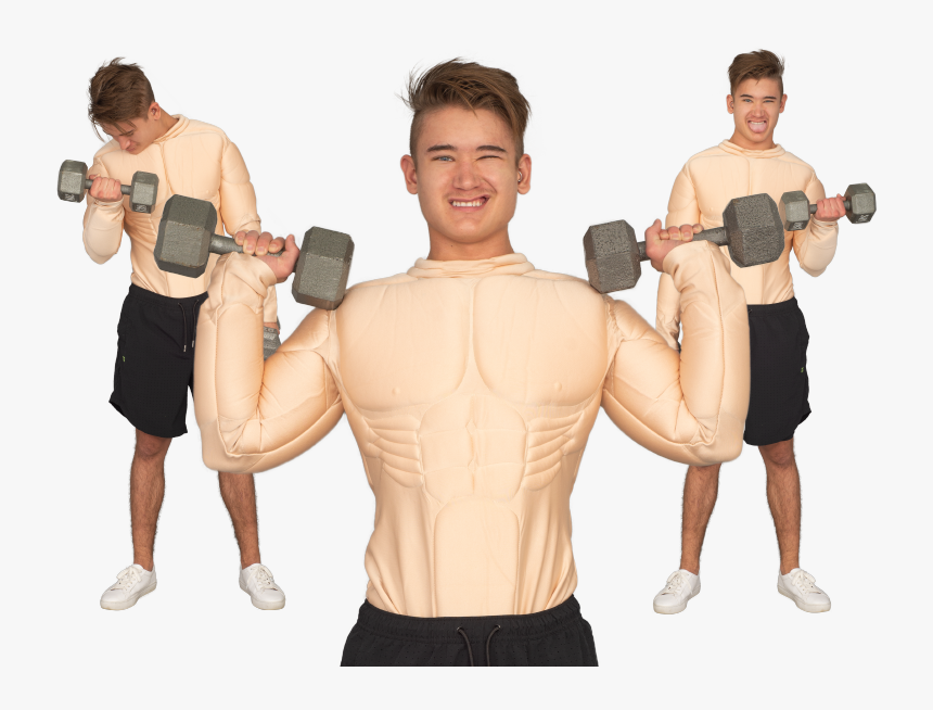 Deluxe Muscle Suit Costume - Biceps Curl, HD Png Download