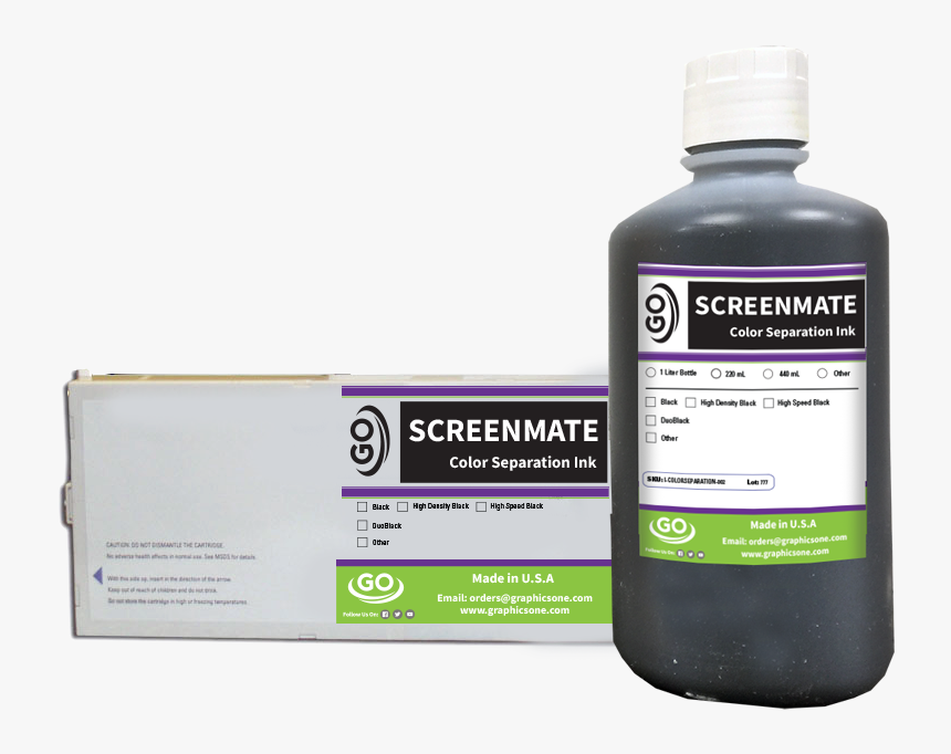 Go Screenmate Color Separation Ink - Bottle, HD Png Download