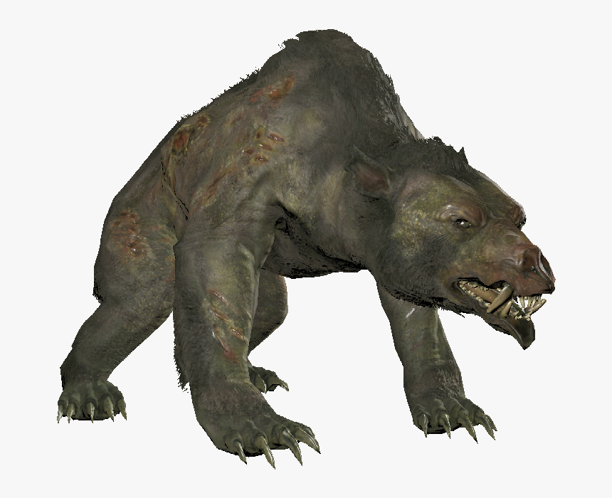 Dlc03 Encyaoguai01a - Yao Guai Ghoul Fallout 76, HD Png Download