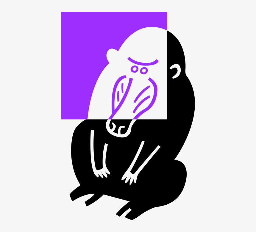 Vector Illustration Of Endangered Species Large Primate - Opsommingstekens, HD Png Download