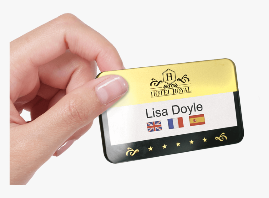 Reusable Selfit® Pro Double Line Name Badges, 70 X - Hotel Selfit Badge Design, HD Png Download