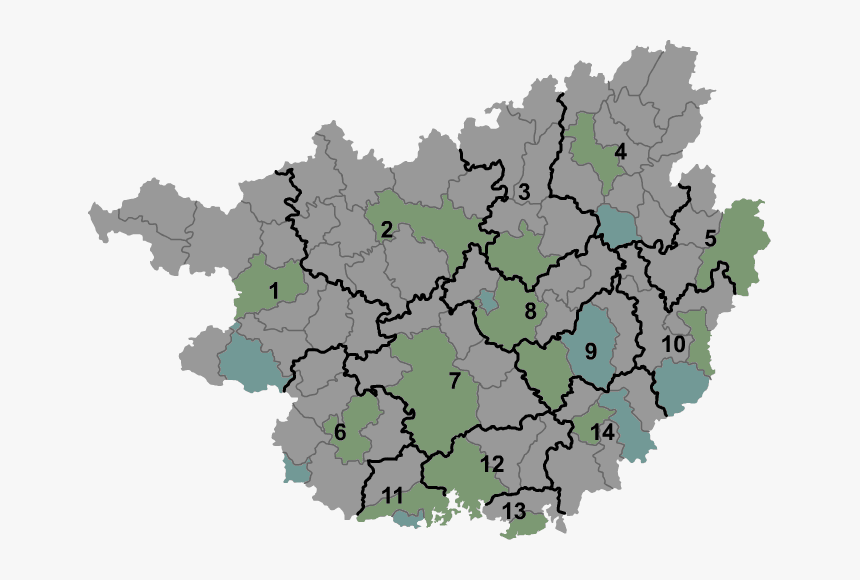 Jinxiu Is Located In Guangxi - Guangxi Map, HD Png Download