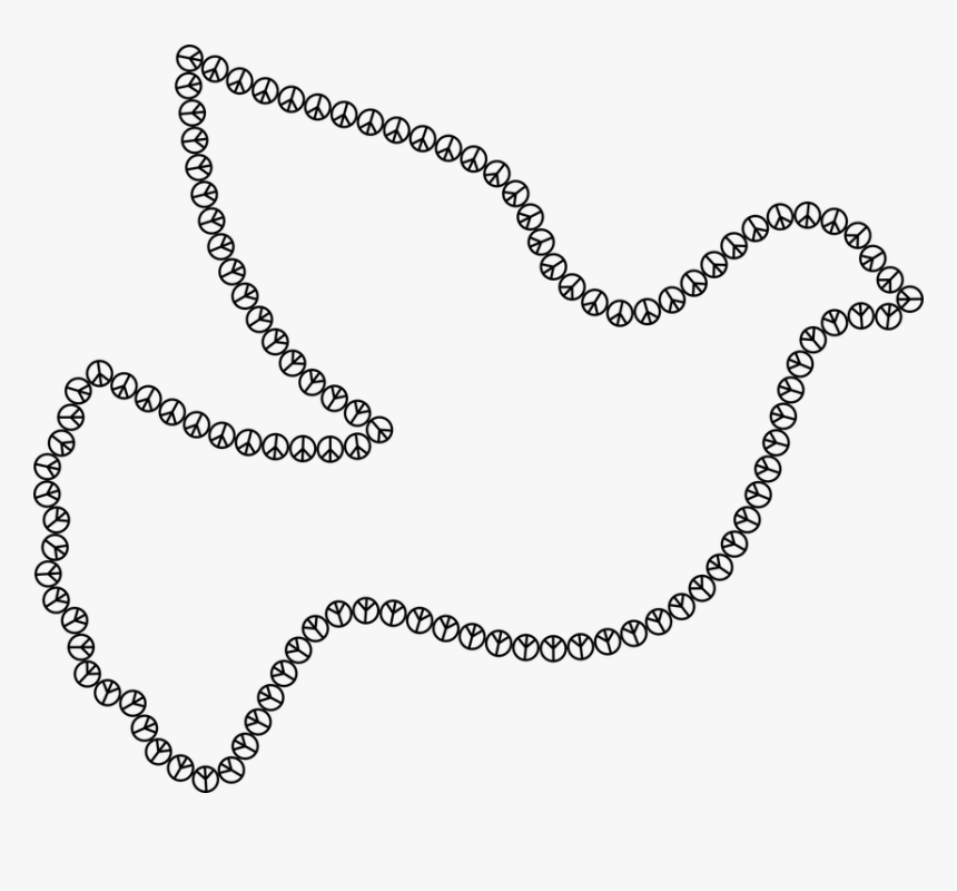 Transparent White Peace Sign Png - Peace Sign Dove, Png Download