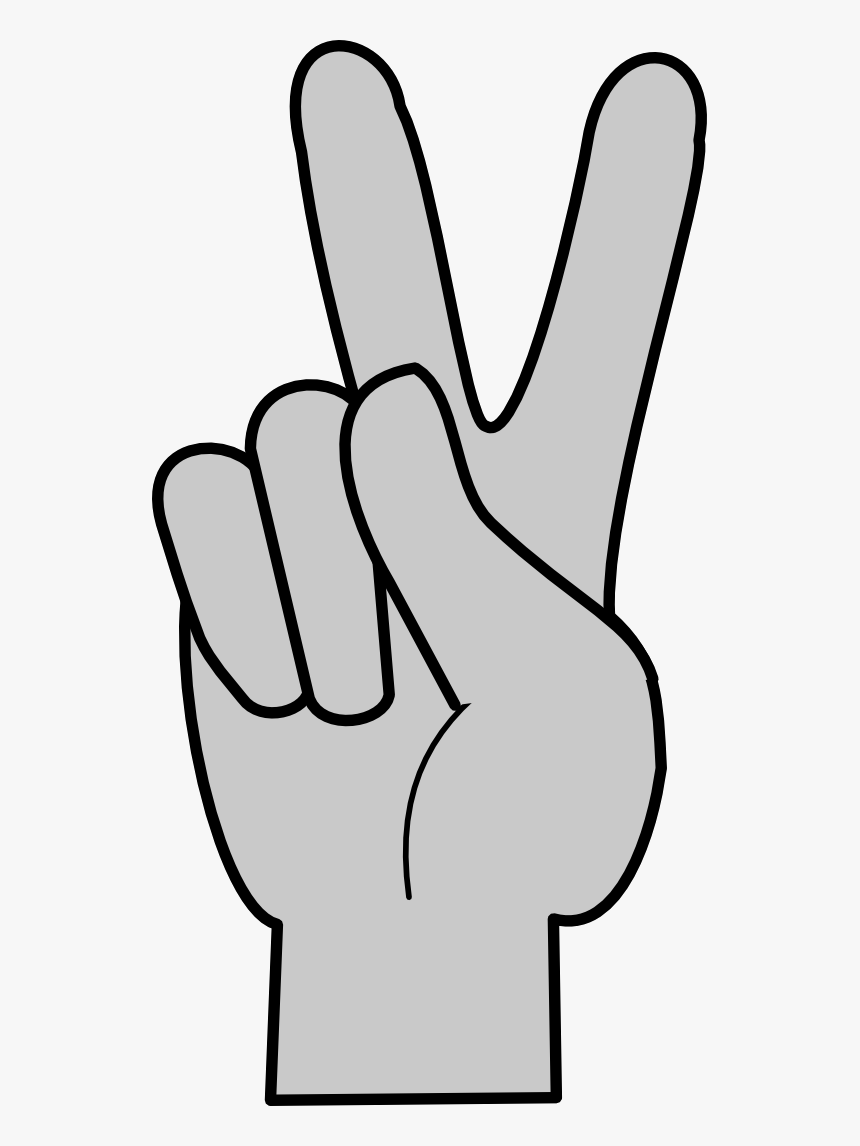 Middle Finger Clipart The Cliparts Transparent Png - Peace Fingers Clip Art, Png Download