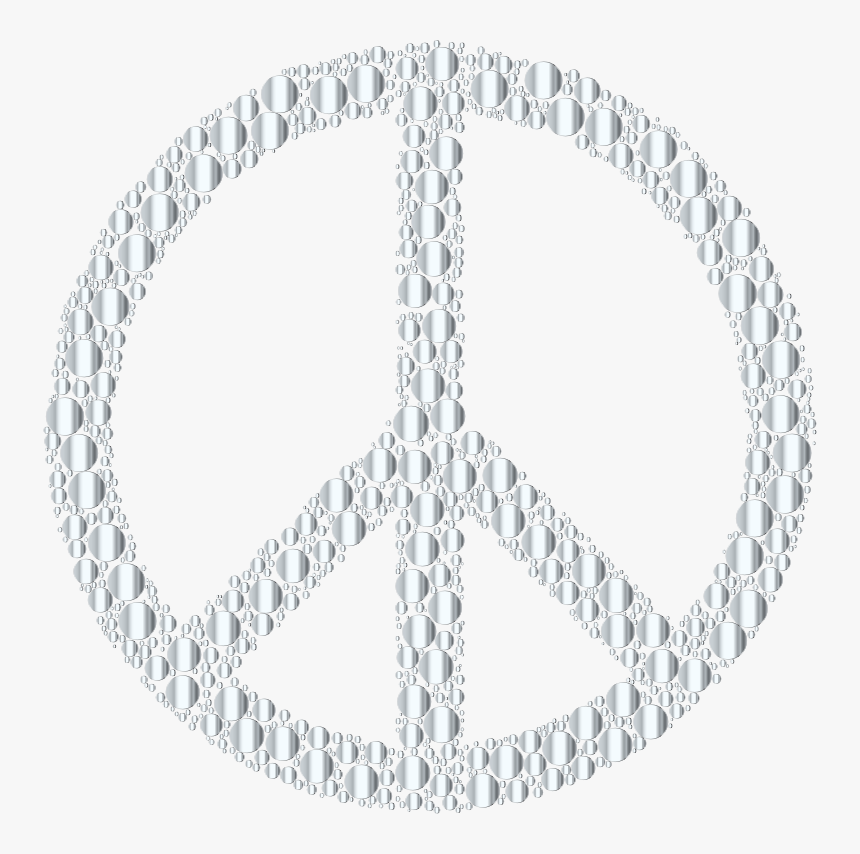 Colorful Circles Peace Sign 24 Without Background - Peace Sign, HD Png Download