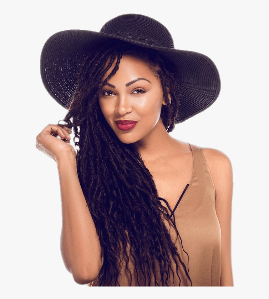 Meagan Good Black Summer Hat - Meagan Good In Faux Locs, HD Png Download
