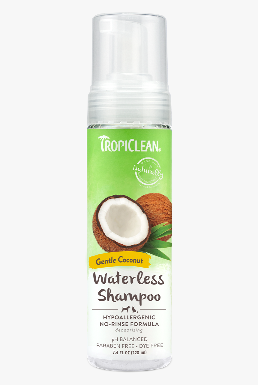 Tropiclean Gentle Coconut Hypoallergenic No Rinse Waterless - Bottle, HD Png Download