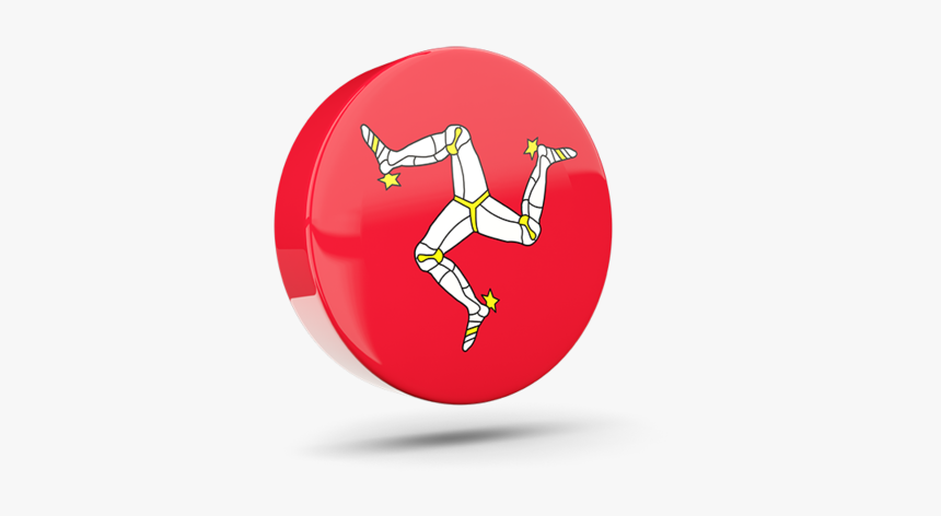 Glossy Round Icon 3d - Isle Of Man Flag Vs Sicily, HD Png Download