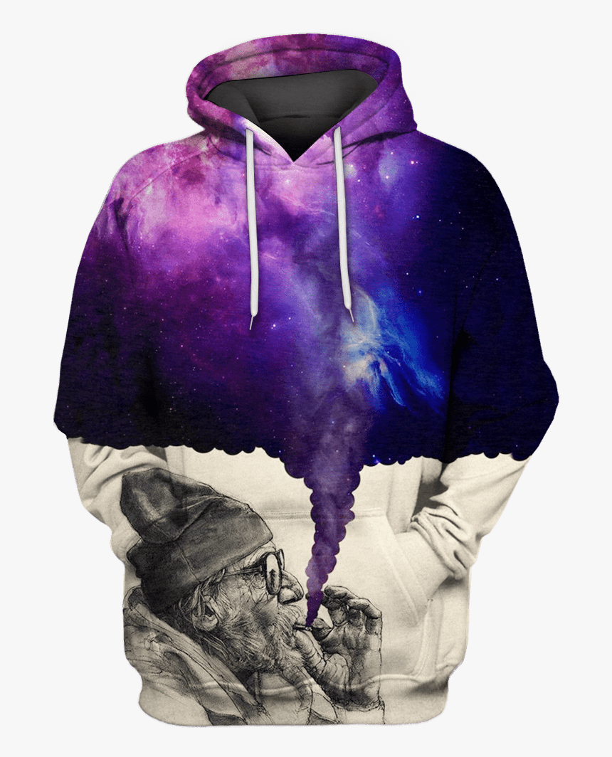 Gearhuman 3d Old Man Smoking Tshirt - Up Late Smoking Weed, HD Png Download
