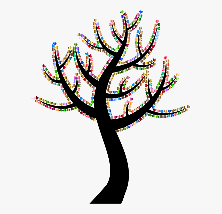 Tree Trunk Computer Icons Line Art - Transparent Colorful Transparent Background Tree, HD Png Download