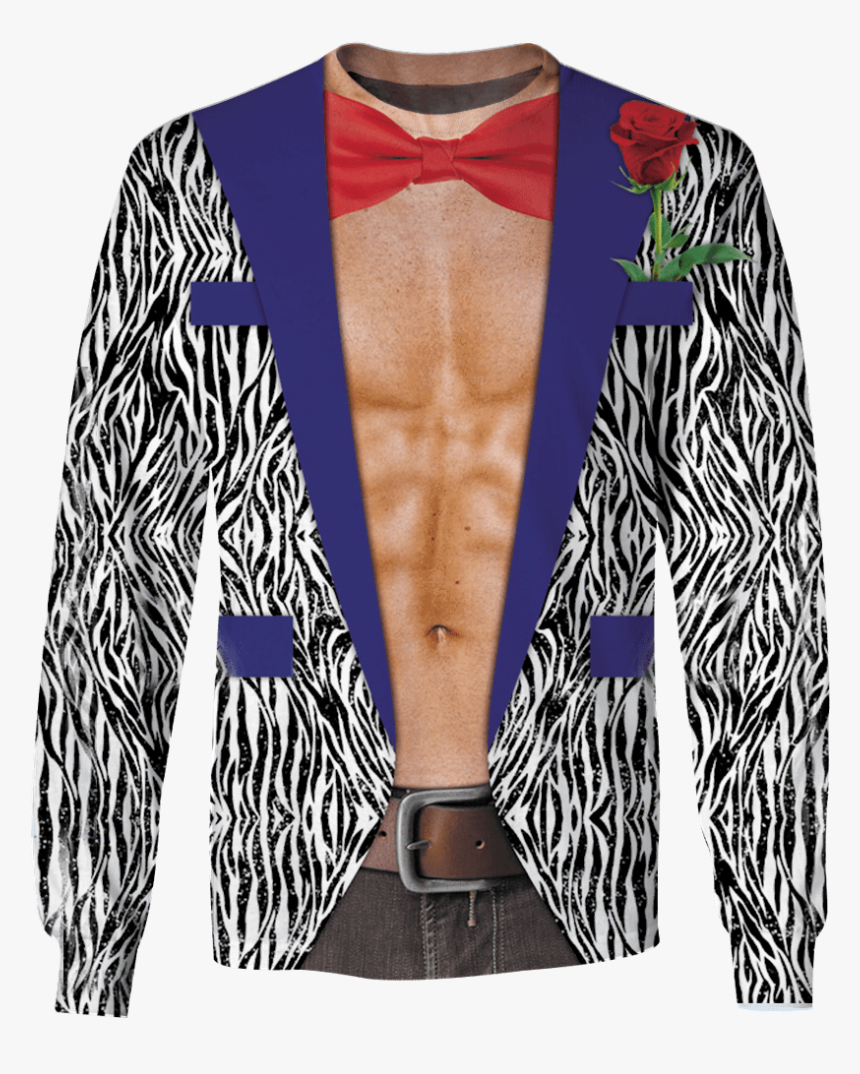 Gearhuman 3d Man Having Muscle With Red Necktie Custom - Cardigan, HD Png Download