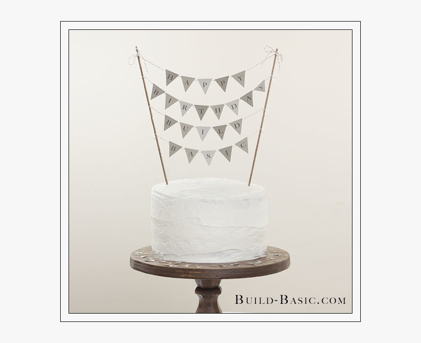 Build Basic Happy Birthday Flags - Birthday Cake, HD Png Download