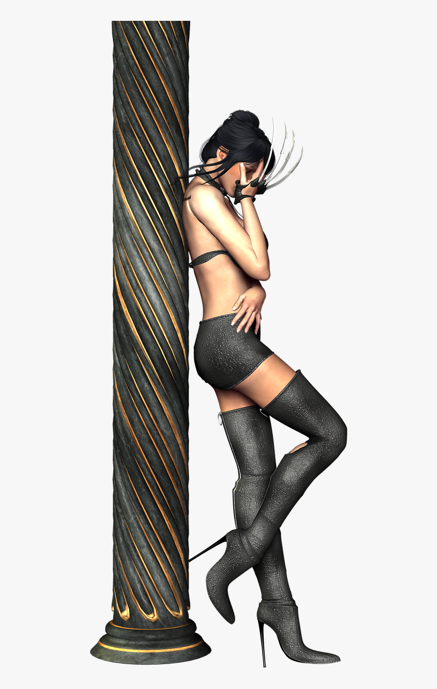 3d Crying Girl, HD Png Download