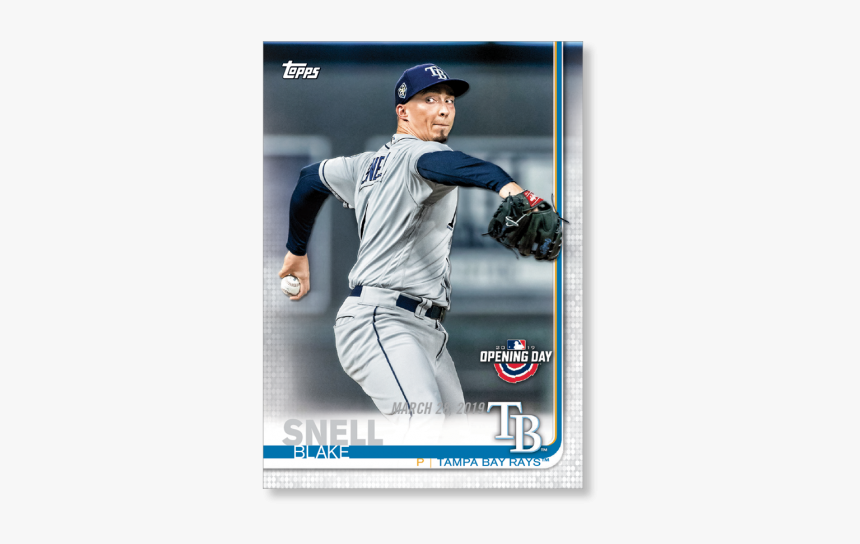 Blake Snell 2019 Opening Day Baseball Base Poster - 2019 Topps Blake Snell, HD Png Download