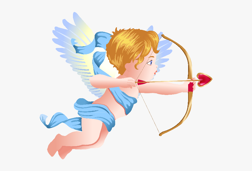 Cupid Clipart Kawaii - Baby Angel With Bow And Arrow, HD Png Download