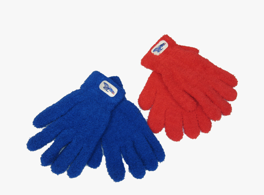Fuzzy Gloves In Royal Blue Or Red - Wool, HD Png Download