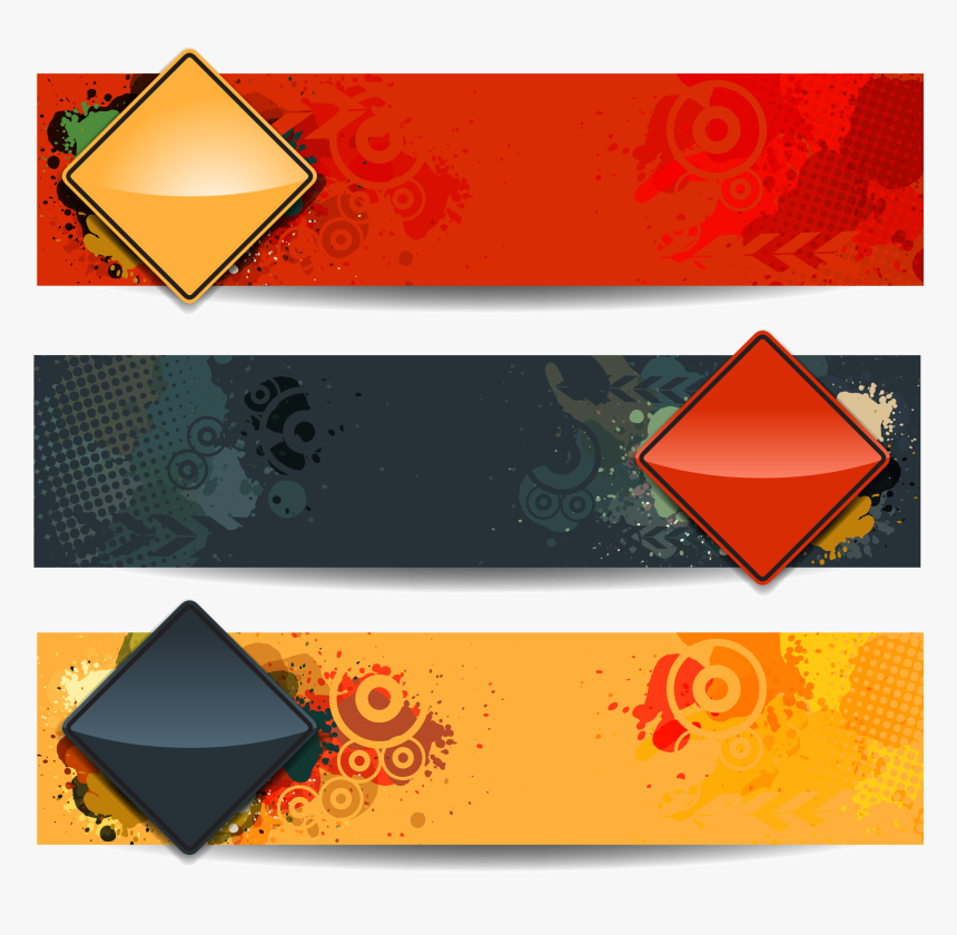 Web Diamond Vector Banner Ribbon Png Image High Quality - Vector Graphics, Transparent Png