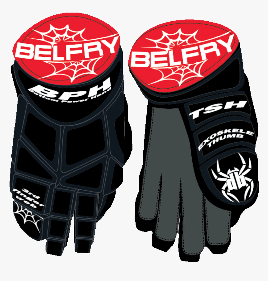 Belfry Black Gloves - Lacrosse Glove, HD Png Download