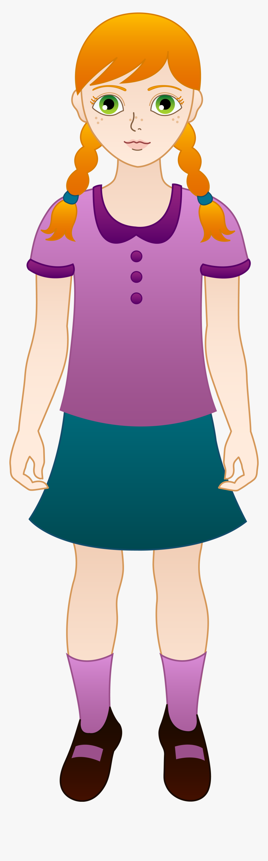 Red Head Girl Clipart, HD Png Download