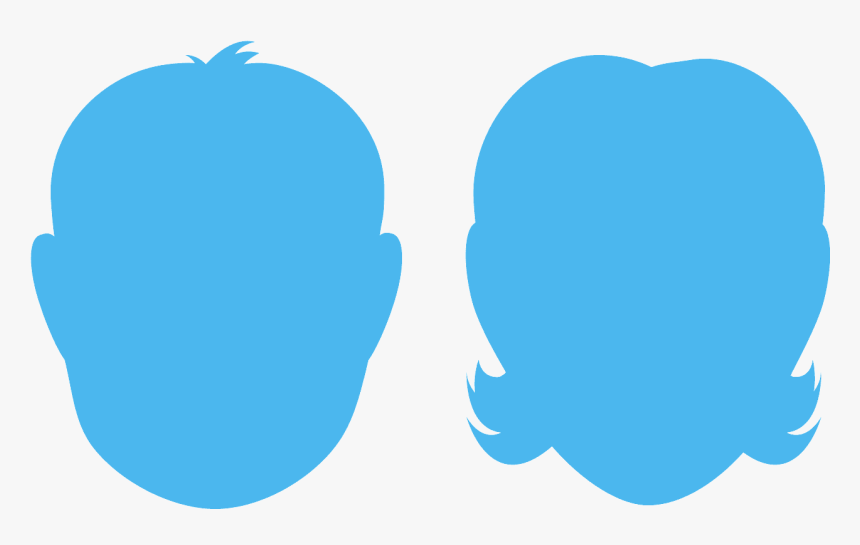 Silhouette Of Head In Blue, HD Png Download
