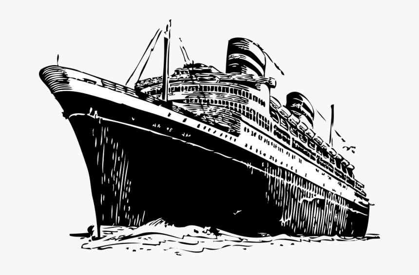 Transparent Cruise Ship Icon Png - Ship Clipart Black And White, Png Download
