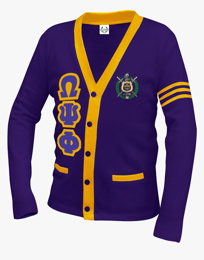 Omega Psi Phi Full Embroidered Cardigan Sweater - Iota Phi Theta Sweater, HD Png Download