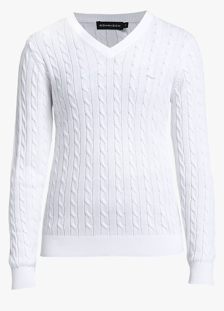Cable Pullover, White - Sweater, HD Png Download