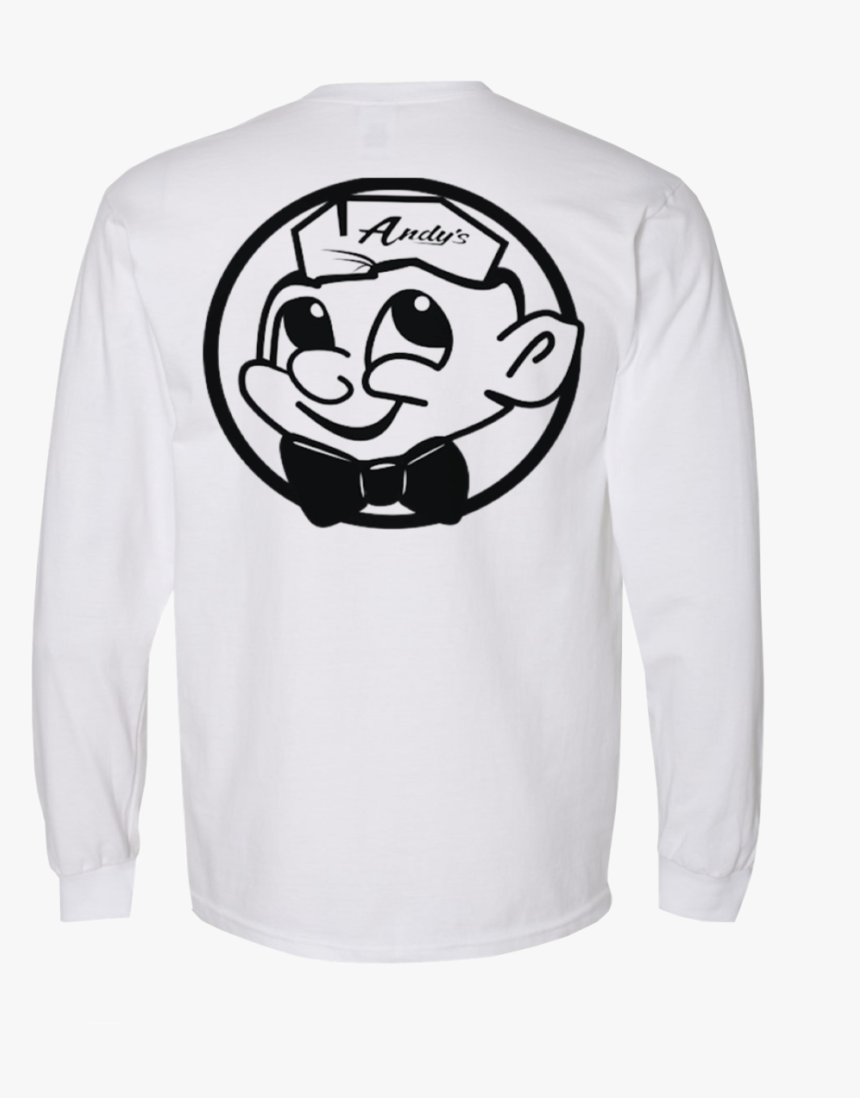 White Long Sleeve Black Back, HD Png Download